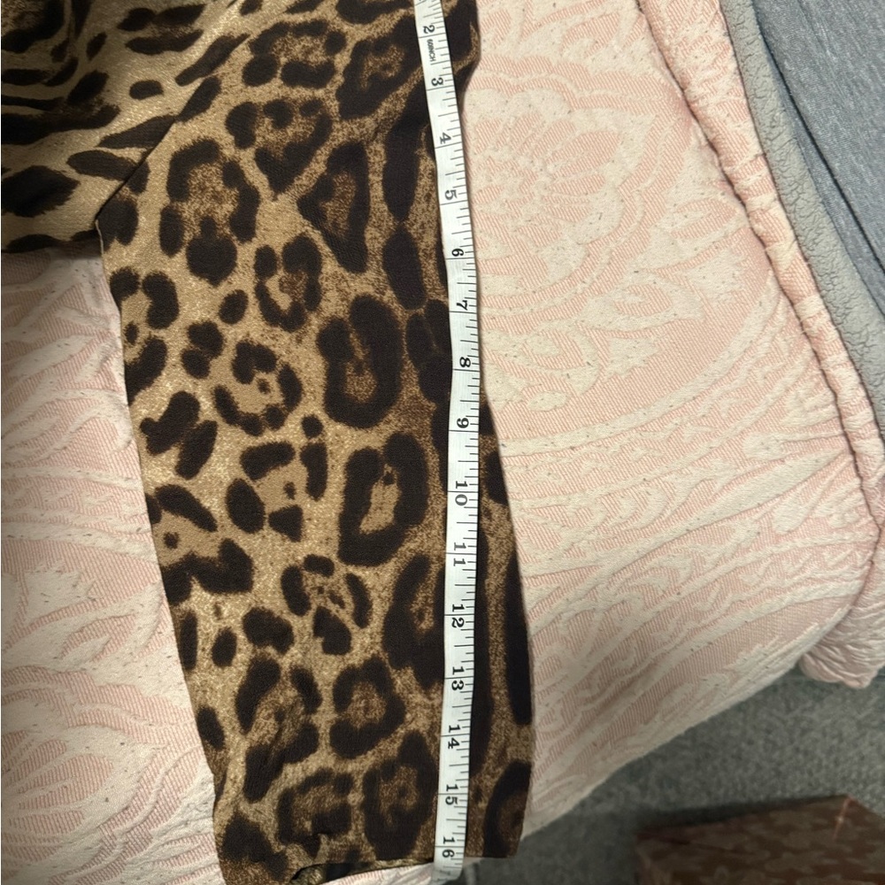 Dolce & Gabbana Brown Leopard Print Blouse - Picture 3 of 4